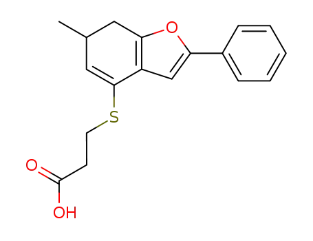 β-(6-methyl-2-phenyl-6,7-dihydrobenzofuran-4-ylthio)propionic acid
