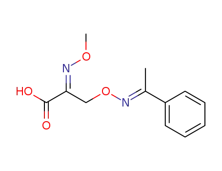Molecular Structure of 110596-24-2 ((E)-3-<<(benzylidene)methyl>iminoxy>-(E)-2-(methoxyimino)propionic acid)