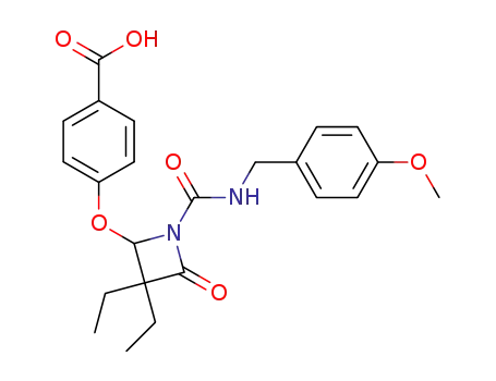 4-[3,3-Diethyl-1-(4-methoxy-benzylcarbamoyl)-4-oxo-azetidin-2-yloxy]-benzoic acid