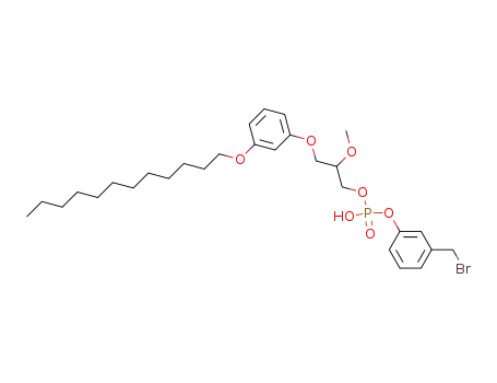 Phosphoric acid 3-bromomethyl-phenyl ester 3-(3-dodecyloxy-phenoxy)-2-methoxy-propyl ester