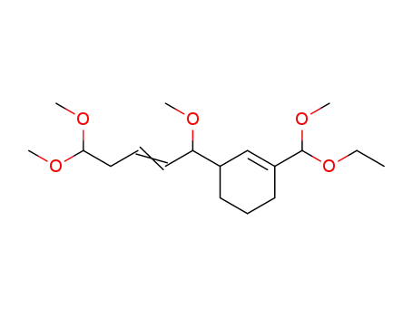 Molecular Structure of 62519-35-1 (Cyclohexene, 1-(ethoxymethoxymethyl)-3-(1,5,5-trimethoxy-2-pentenyl)-)