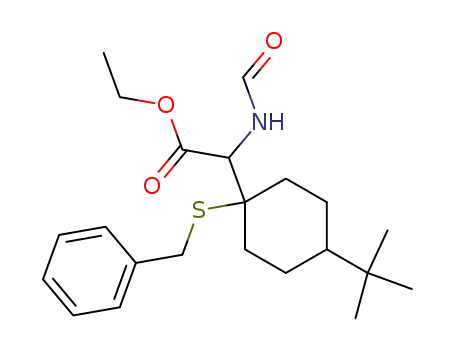 (1-Benzylsulfanyl-4-tert-butyl-cyclohexyl)-formylamino-acetic acid ethyl ester