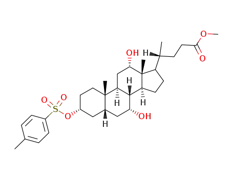 Molecular Structure of 28192-77-0 (7α,12α-Dihydroxy-3α-(p-tolylsulfonyloxy)-5β-cholansaeure-methylester)