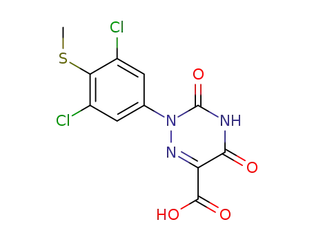 1,2,4-Triazine-6-carboxylic acid,
2-[3,5-dichloro-4-(methylthio)phenyl]-2,3,4,5-tetrahydro-3,5-dioxo-