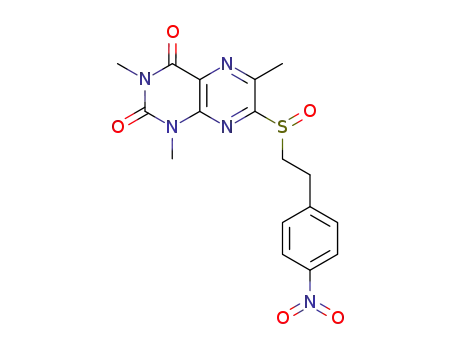 1,3,6-Trimethyl-7-(<2-(p-nitrophenyl)ethyl>sulfinyl)pteridin-2,4(1H,3H)-dion