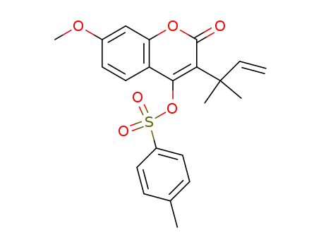 3-(1',1'-dimethylallyl)-7-methoxy-1-tosyloxycoumarin
