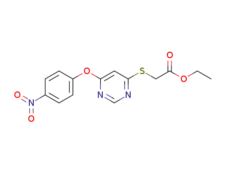 Acetic acid, ((6-(4-nitrophenoxy)-4-pyrimidinyl)thio)-, ethyl ester