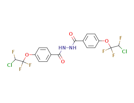 Molecular Structure of 114467-40-2 (N,N'-Bis<4,4'-(1,1,2-trifluoro-2-chloroethoxy)benzoyl>hydrazine)