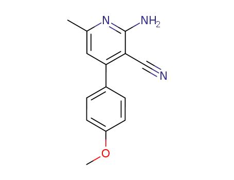 Molecular Structure of 50548-84-0 (2-amino-4-(4-methoxy-phenyl)-6-methyl-nicotinonitrile)