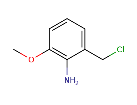 Molecular Structure of 88301-88-6 (Benzenamine, 2-(chloromethyl)-6-methoxy-)