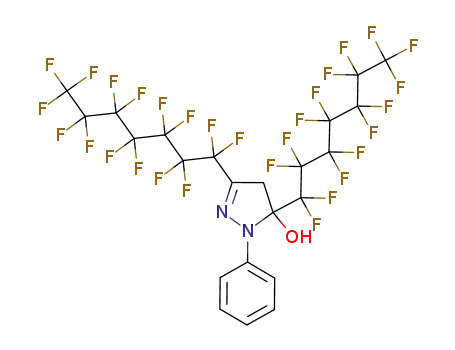 di F-heptyl-3,5 hydroxy-5 phenyl-1 Δ<sup>2</sup> pyrazoline
