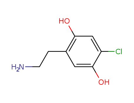 Molecular Structure of 88441-12-7 (1,4-Benzenediol, 2-(2-aminoethyl)-5-chloro-)