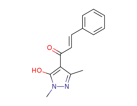 (E)-1-(1,3-dimethyl-5-hydroxy-4-pyrazolyl)-3-phenyl-2-propen-1-one