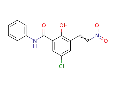 Molecular Structure of 111870-30-5 (5-chloro-2-hydroxy-3-[(E)-2-nitroethenyl]-N-phenylbenzamide)