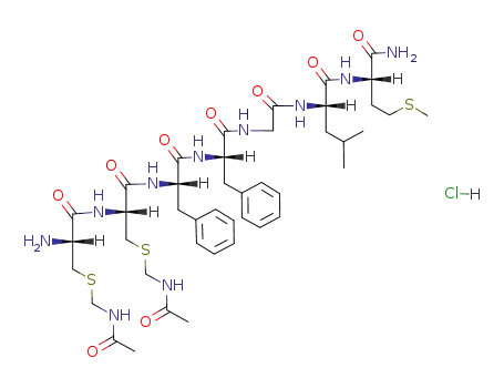 C<sub>43</sub>H<sub>64</sub>N<sub>10</sub>O<sub>9</sub>S<sub>3</sub>*ClH