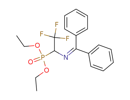 Molecular Structure of 97988-84-6 (Phosphonic acid, [1-[(diphenylmethylene)amino]-2,2,2-trifluoroethyl]-,
diethyl ester)