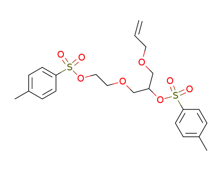 Molecular Structure of 124213-39-4 (2-[3-allyloxy-2-(p-tolylsulfonyloxy)propoxy]ethyl 4-methylbenzenesulfonate)