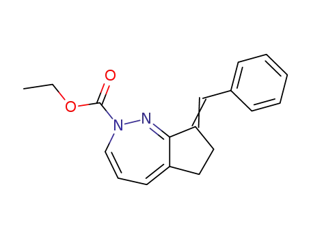 8-Benzyliden-2,6,7,8-tetrahydrocyclopentano<c>-1,2-diazepin-2-carbonsaeure-ethylester