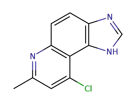 Molecular Structure of 55403-05-9 (1H-Imidazo[4,5-f]quinoline, 9-chloro-7-methyl-)