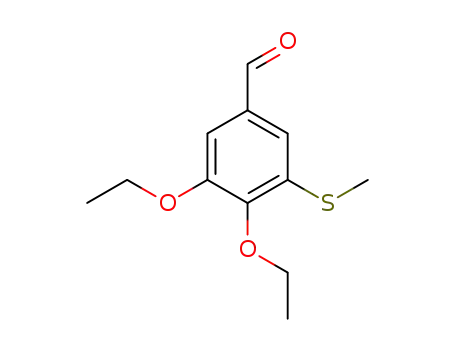 Benzaldehyde, 3,4-diethoxy-5-(methylthio)-