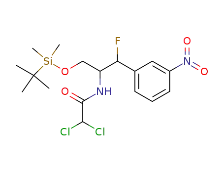 N-[1-(tert-Butyl-dimethyl-silanyloxymethyl)-2-fluoro-2-(3-nitro-phenyl)-ethyl]-2,2-dichloro-acetamide