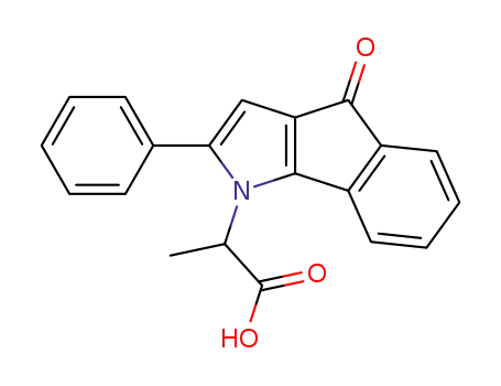 2-phenyl-4-oxoindeno<1,2-b>pyrrole-N-α-propionic acid