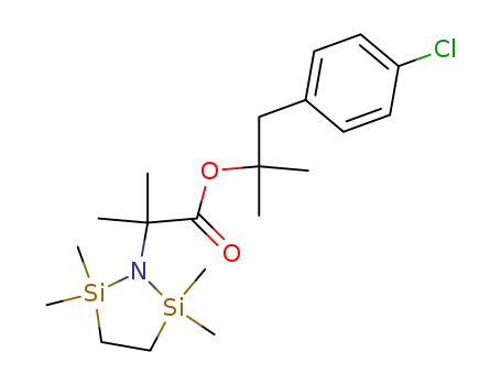 Molecular Structure of 98694-44-1 (1-Aza-2,5-disilacyclopentane-1-acetic  acid,  -alpha-,-alpha-,2,2,5,5-hexamethyl-,  2-(4-chlorophenyl)-1,1-dimethylethyl  ester)