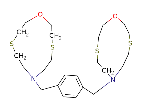 Molecular Structure of 79503-03-0 (1-Oxa-4,10-dithia-7-azacyclododecane,
7,7'-[1,4-phenylenebis(methylene)]bis-)
