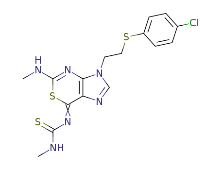 N-methyl-N'-<5-(methylamino)-3-<2-(p-chlorophenyl)thioethyl>imidazo<5,4-d><1,3>thiazin-7(3H)-ylidene>thiourea