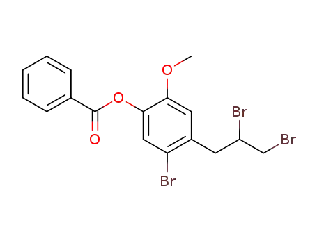 Benzoic acid 5-bromo-4-(2,3-dibromo-propyl)-2-methoxy-phenyl ester