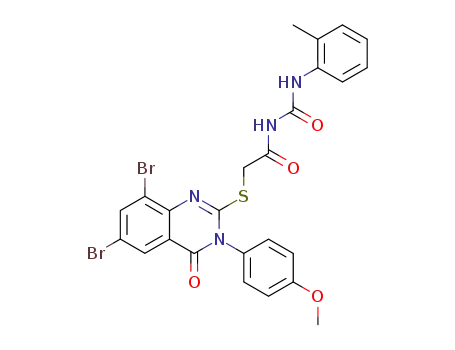 1-{2-[6,8-Dibromo-3-(4-methoxy-phenyl)-4-oxo-3,4-dihydro-quinazolin-2-ylsulfanyl]-acetyl}-3-o-tolyl-urea