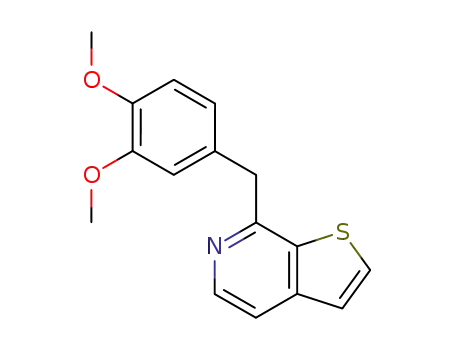 Molecular Structure of 88255-40-7 (Thieno[2,3-c]pyridine, 7-[(3,4-dimethoxyphenyl)methyl]-)