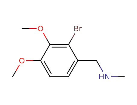 Molecular Structure of 140843-32-9 (2-bromo-3,4-dimethoxy-N-methylbenzylamine)