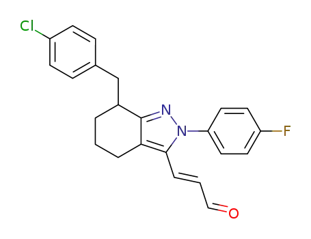 (E)-3-[7-(4-Chloro-benzyl)-2-(4-fluoro-phenyl)-4,5,6,7-tetrahydro-2H-indazol-3-yl]-propenal