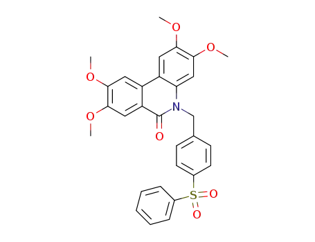 5-(4-Benzenesulfonyl-benzyl)-2,3,8,9-tetramethoxy-5H-phenanthridin-6-one