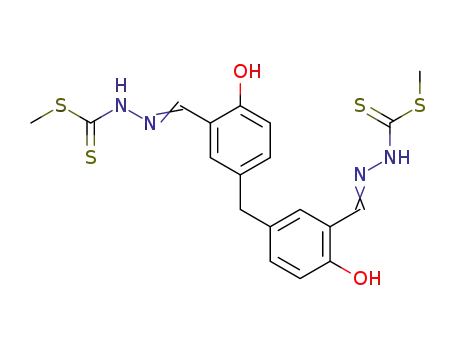 N'-[1-{2-Hydroxy-5-[4-hydroxy-3-(methylsulfanylthiocarbonyl-hydrazonomethyl)-benzyl]-phenyl}-meth-(E)-ylidene]-hydrazinecarbodithioic acid methyl ester