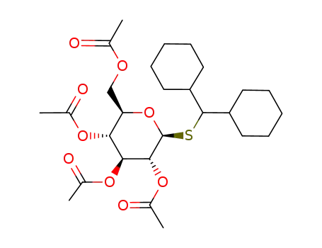 Acetic acid (2R,3R,4S,5R,6S)-3,5-diacetoxy-2-acetoxymethyl-6-dicyclohexylmethylsulfanyl-tetrahydro-pyran-4-yl ester