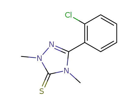 Molecular Structure of 110623-25-1 (5-(2-chlorophenyl)-2,4-dimethyl-2,4-dihydro-3H-1,2,4-triazole-3-thione)