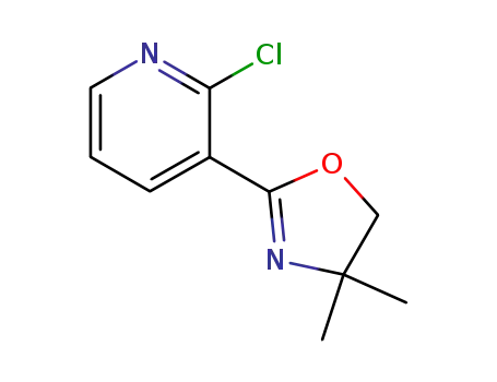 Molecular Structure of 125335-77-5 (2-Chloro-3-(4,4-dimethyl-2-oxazolinyl)pyridine)