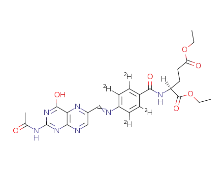 N(2')-acetyl-6-<N-(4-amino<2,3,5,6-2H4>benzoyl)-L-glutamic acid diethyl ester-azomethin>-pterin