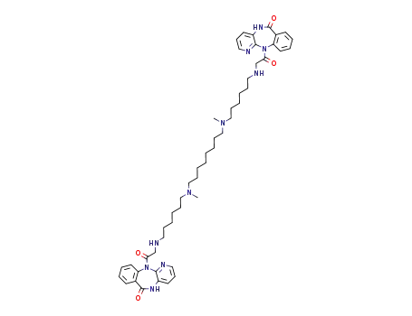 Molecular Structure of 152429-63-5 (1,24-bis<<(5,11-dihydro-6-oxo-6H-pyrido<2,3-b><1,4>benzodiazepin-11-yl)carbonyl>methyl>-8,17-dimethyl-1,8,17,24-tetraazatetracosane)