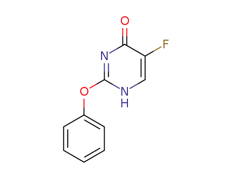 Molecular Structure of 63650-52-2 (4(1H)-Pyrimidinone, 5-fluoro-2-phenoxy-)