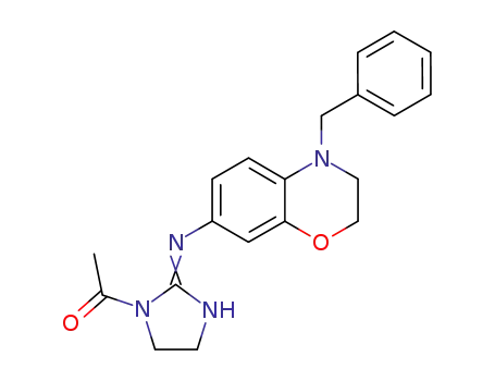Molecular Structure of 120712-01-8 (1-acetyl-2-<(4-benzyl-3,4-dihydro-1,4-benzoxazin-7-yl)imino>imidazolidine)