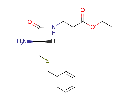 Molecular Structure of 803653-08-9 (3-((R)-2-Amino-3-benzylsulfanyl-propionylamino)-propionic acid ethyl ester)