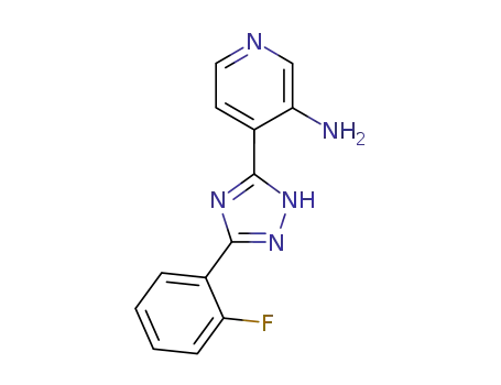 Molecular Structure of 160892-28-4 (3-amino-4-<3-(2-fluorophenyl)-1H-<1,2,4>triazol-5-yl>pyridine)