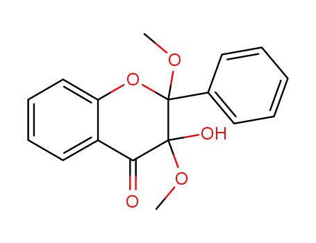 Molecular Structure of 1603-46-9 (3-hydroxy-2,3-dimethoxy-2-phenyl-2,3-dihydro-4H-chromen-4-one)