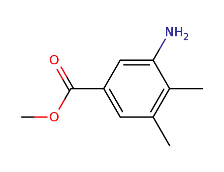 Molecular Structure of 91011-98-2 (3-Amino-4,5-dimethyl-benzoic acid methyl ester)