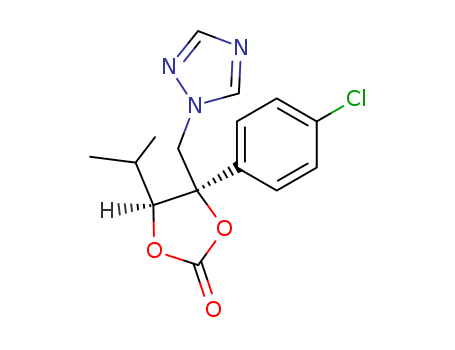 3,4-O-CARBONYL-4-C-(4-CHLOROPHENYL)-1,2,5-TRIDEOXY-2-METHYL-5-(1H-1,2,4-TRIAZOL-1-YL)-DL-ARABINITOL