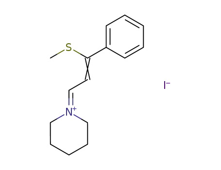 1-((Z)-3-Methylsulfanyl-3-phenyl-allylidene)-piperidinium; iodide