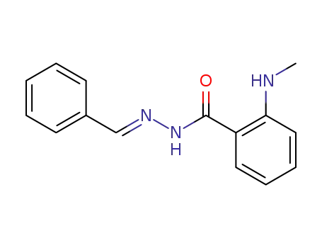 Molecular Structure of 101091-15-0 (<i>N</i>-methyl-anthranilic acid benzylidenehydrazide)